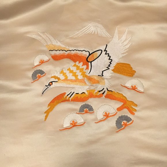 NWOT Rare UO Urban Renewal Soaring Desert Eagle Embroidered Satin Bomber - Picture 11 of 12